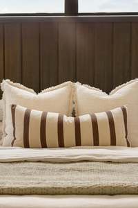 Huxley Natural/Chocolate Lodge Cushion