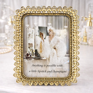 Products: Photo Frame frilled gold metal Sachii