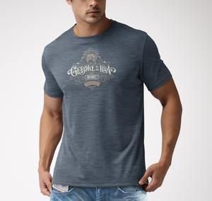 Products: Premium T-Shirt Printed – Blue Melange “Gebore” – SA Clothing Limited