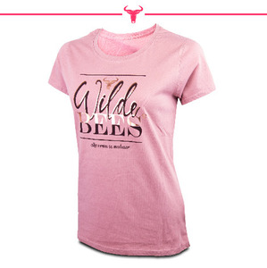 Wildebees Casual Short Sleeve Split Script Foil T-Shirt Ladies – SA Clothing Limited
