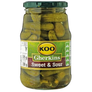 Products: Koo Sweet and Sour Gherkin 375g – Safari Meats & SA