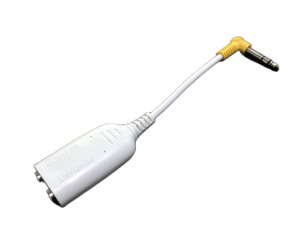 6.35mm Adapter: 6.35mm Stereo Plug to 1x Stereo & 1x Mono 6.35mm Sockets