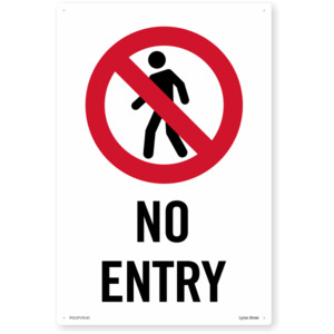 Products: Prohibition No Entry Safety Sign SafeTradie
