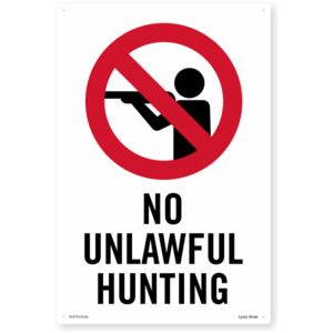 Prohibition No Hunting Safety Sign SafeTradie