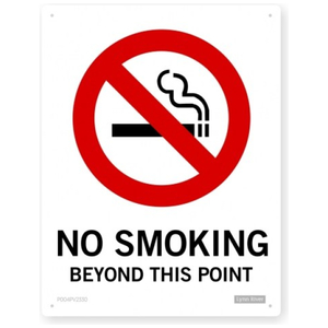 Products: Prohibition No Smoking Beyond This Point Safety Sign SafeTradie