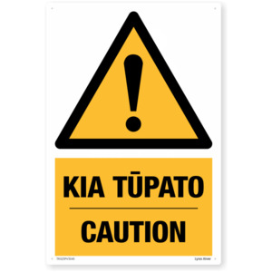 Te Reo Caution Safety Sign SafeTradie