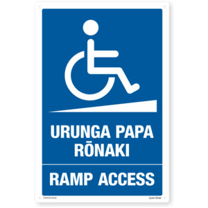 Products: Te Reo Ramp Access Safety Sign – SafeTradie