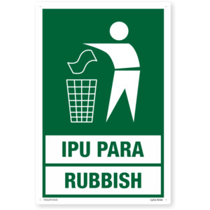 Products: Te Reo Rubbish Safety Sign – SafeTradie