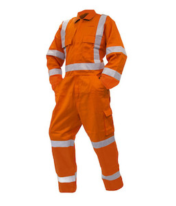 820038 Safe-T-Tec TTMC-W22 Day/Night 200gsm RIPSTOP Cotton Overalls, Orange, Siz&hellip;