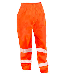 Jackets & Rainwear: 801271 Safe-T-Tec Torrential Waterproof Trousers, Orange, Sizes S to 8XL - Safety Equipment NZ, Tauranga, Hamilton, Cambridge, Rotorua, BOP