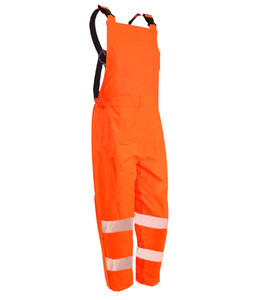 Jackets & Rainwear: 801272 Esko Hi-Vis Torrential Waterproof Day/Night Bib Rain Trousers, Orange, Sizes S to 8XL - Safety Equipment NZ, Tauranga, Hamilton, Cambridge, Rotorua, BOP