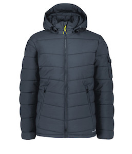 ZJ240 Syzmik Unisex Streetworx Hooded Puffer Jacket, Charcoal Blue, Sizes 2XS to&hellip;