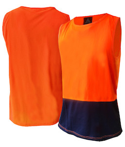 801097 Safe-T-Tec Day Only Singlet, Orange/Navy, Sizes S to 8XL - Safety Equipme&hellip;