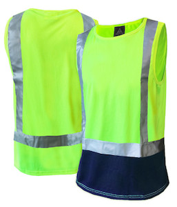 801098 Safe-T-Tec Day/Night Singlet, Yellow/Navy, Sizes S to 8XL - Safety Equipm&hellip;