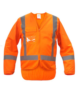 PCV1501 Caution TTMC-W22 Day/Night Long Sleeve Vest, Orange, Sizes 3XS to 10XL -&hellip;