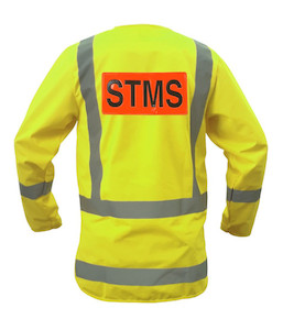 PCV1505 Caution STMS TTMC-W22 Long Sleeve Safety Vest, Yellow, Sizes 3XS to 10XL&hellip;