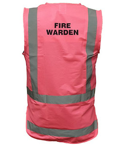 PCV1506 Caution Day/Night Fire Warden Safety Vest, Pink, Sizes 3XS to 10XL - Saf&hellip;