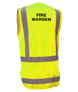 PCV1506 Caution Day/Night Fire Warden Safety Vest, Yellow, Sizes 3XS to 10XL - S&hellip;