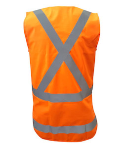 Ttmc W22 Compliant: PCV1508 Caution TTMC-W22 Day/Night X-Back Safety Vest, Orange, Sizes 3XS to 10XL - Safety Equipment NZ, Tauranga, Hamilton, Cambridge, Rotorua, BOP