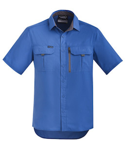 Products: ZW465 Syzmik Mens Outdoor Short Sleeve Shirt, Blue, Sizes 2XS to 7XL - Safety Equipment NZ, Tauranga, Hamilton, Cambridge, Rotorua, BOP