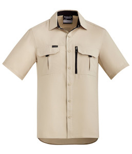 ZW465 Syzmik Mens Outdoor Short Sleeve Shirt, Sand, Sizes 2XS to 7XL - Safety Eq&hellip;