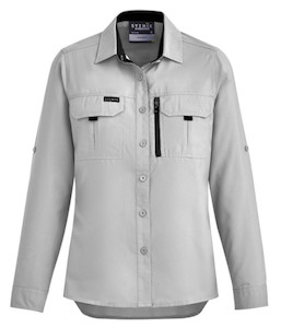 ZW760 Syzmik Womens Outdoor Long Sleeve Shirt, Stone, Sizes 6 to 24 - Safety Equ&hellip;