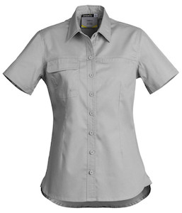 ZWL120 Syzmik Womens Lightweight Tradie Short Sleeve Shirt, Grey, Sizes 8 to 24 &hellip;