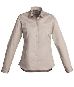 ZWL121 Syzmik Womens Lightweight Tradie Long Sleeve Shirt, Sand, Sizes 8 to 24 -&hellip;