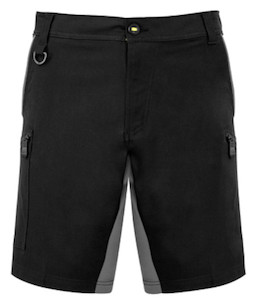 ZS340 Syzmik Mens Streetworx Stretch Short, Black, Sizes 72 to 127 - Safety Equi&hellip;