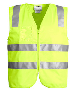 ZV998 Syzmik Unisex Day/Night Hi Vis Zip Vest, Yellow, Sizes XS to 7XL - Safety &hellip;