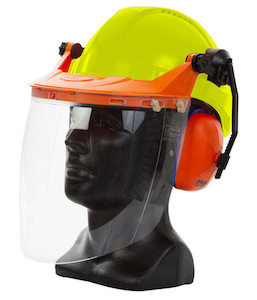 TN1R-VC Esko Tuff-Nut Ratchet Hard Hat Visor Combo, Fluoro Yellow - Safety Equip&hellip;
