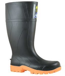 892-62011 Bata Rigger 400ml PVC Black/Orange Steel Toe Safety Gumboot, Sizes 3 t&hellip;
