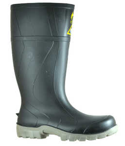 892-62012 Bata Steelmate 400ml PVC Black/Grey Steel Toe Safety Gumboot, Sizes 4 &hellip;