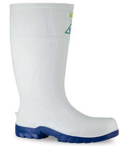 Gumboots: 892-92010 Bata Safemate 400ml PVC White/Blue Steel Toe Safety Gumboot, Sizes 3 to 15 - Safety Equipment NZ, Tauranga, Hamilton, Cambridge, Rotorua, BOP