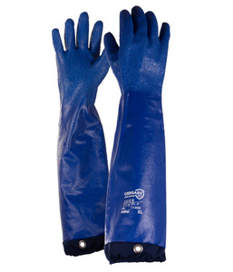 Gloves: E815 Esko ChemGard E815 60cm Nitrile Gloves with Eyelet, Sizes M to 4XL (sold per 6 pairs) - Safety Equipment NZ, Tauranga, Hamilton, Cambridge, Rotorua, BOP