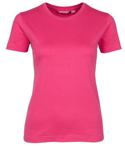 Tees: 1LHT JB's Ladies Cotton Tee, Hot Pink, Sizes 8 to 20 - Safety Equipment NZ, Tauranga, Hamilton, Cambridge, Rotorua, BOP