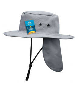 4295 Legend Life Sunmaster Hat with Neck Flap, Grey - Safety Equipment NZ, Taura&hellip;