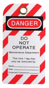 Products: Danger Do Not Operate Maintenance department lock out tag - Safety Online