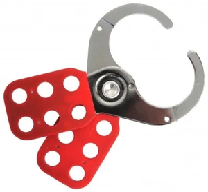 HASP Steel Lockout vinyl coated - 1.5" - Red - Safety Online