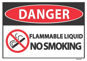 Danger Flammable Liquid No Smoking - Safety Online