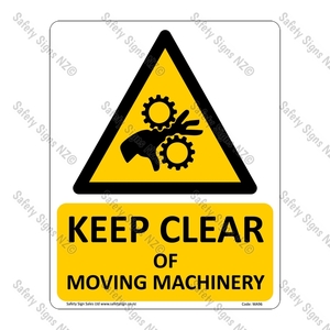 Products: WA96 – Keep Clear of Moving Machinery Sign