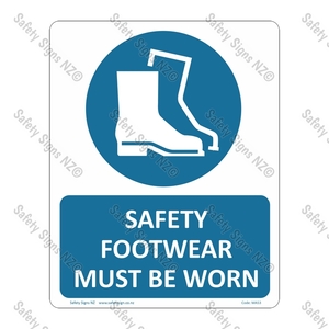 Products: MA53 – Safety Footwear Must Be Worn Sign