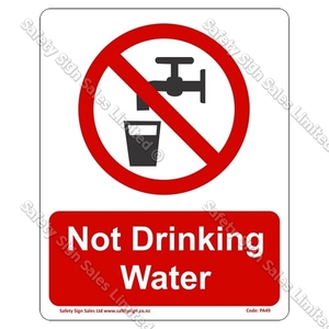 Products: PA49 – Not Drinking Water Sign