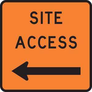 Site Access Left Sign – Level 1