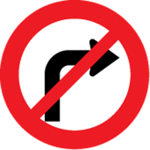 Other Temporary Signs Safety Signs Direct: No Right Turn Sign – Level 2