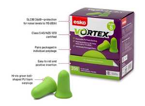 Vortex Earplugs Green Uncorded