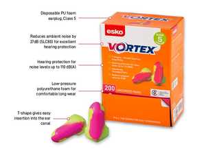 Vortex Earplugs T-Shaped Uncorded Comfortable Noise Protection