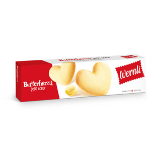 Products: Wernli Petit Couer Butter Shortbread Biscuits BB 07/11/2025