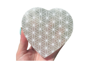 Heart Shaped Selenite Plate - Sage By Us