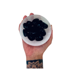 Black Obsidian Tumbles Root Chakra - Sage By Us